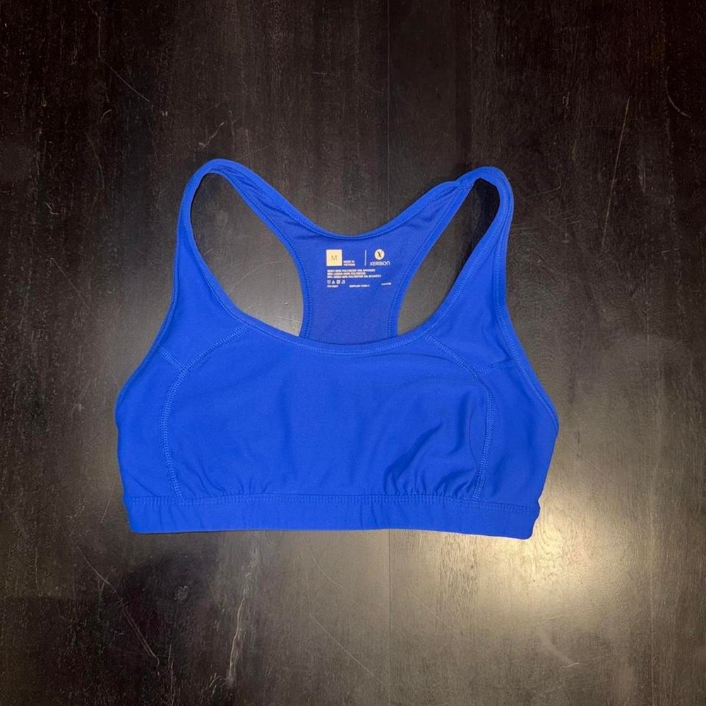 Blue Xersion polyester & spandex sports bra